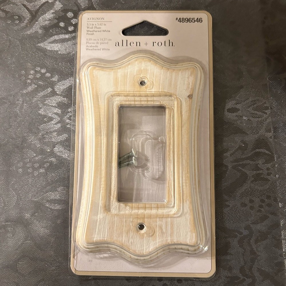 Allen + Roth Weathered White Wall Plate